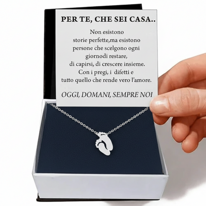Collana Piedini con Nome –Silver o Gold