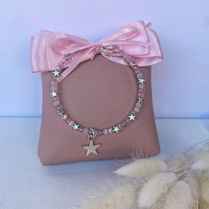 Bomboniera Pochette quadrata ecopelle portaconfetti con bracciale