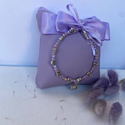Bomboniera Pochette quadrata ecopelle portaconfetti con bracciale