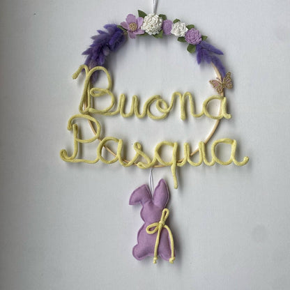 Fuoriporta Pasquale Écriture tricotin personnalisée