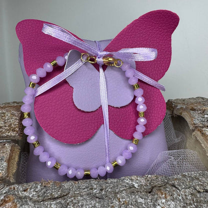 Bomboniera Pochette quadrata ecopelle portaconfetti con bracciale ed applicazione in ecopelle