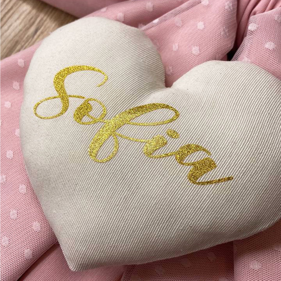Fiocco Nascita Personalizzato doppio panama e tulle