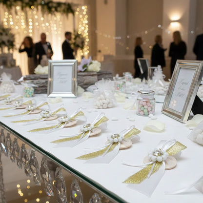 Saponetta Segnaposto "Carezza di Seta" – Bomboniera Artigianale Profumata e Decorata